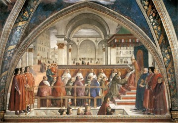 Domenico Ghirlandaio Painting - Confirmation Of The Rule Renaissance Florence Domenico Ghirlandaio